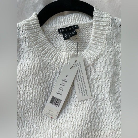 Theory white sweater tunic vest size S/P - Picture 7 of 7